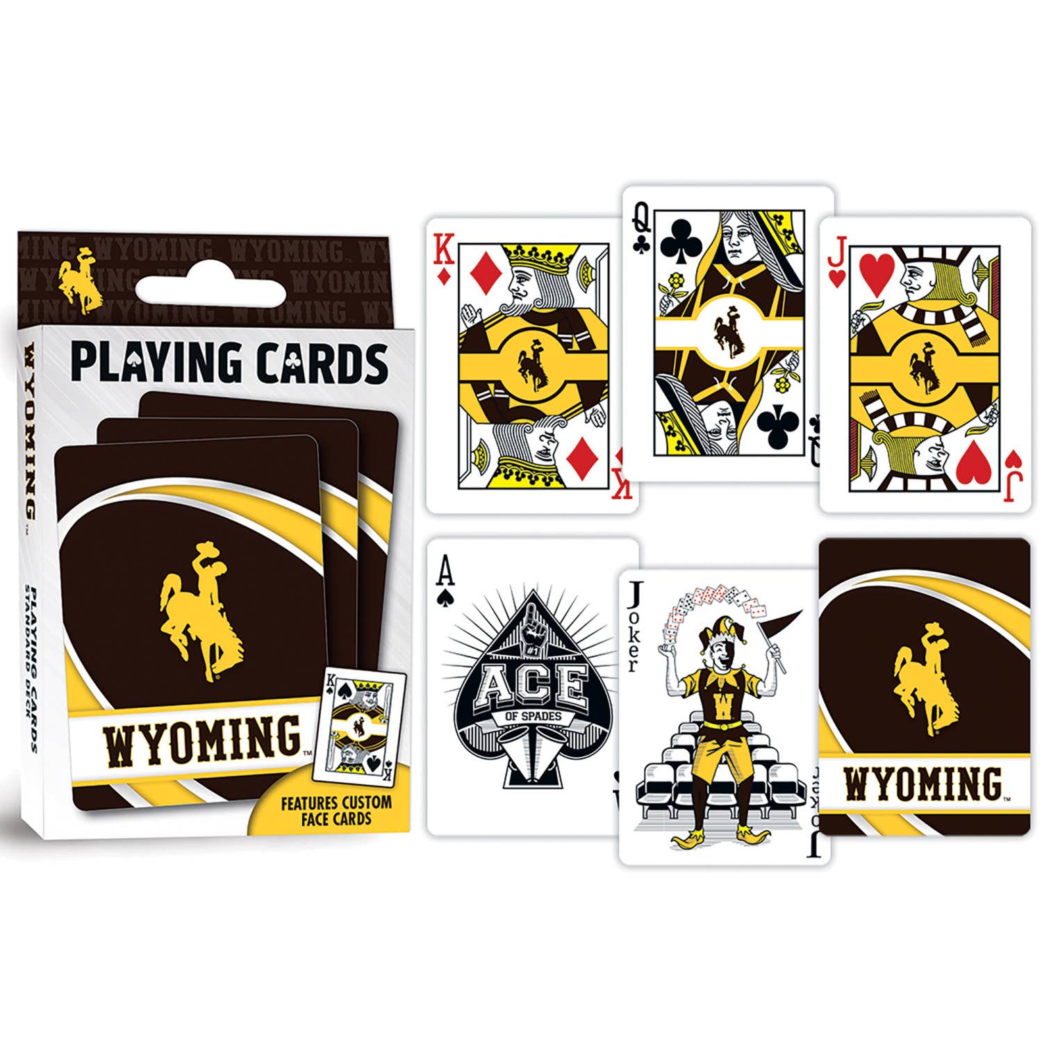 Masterpieces Puzzles - Wholesale Playing Cards - Wyoming Cowboys Playing Cards2