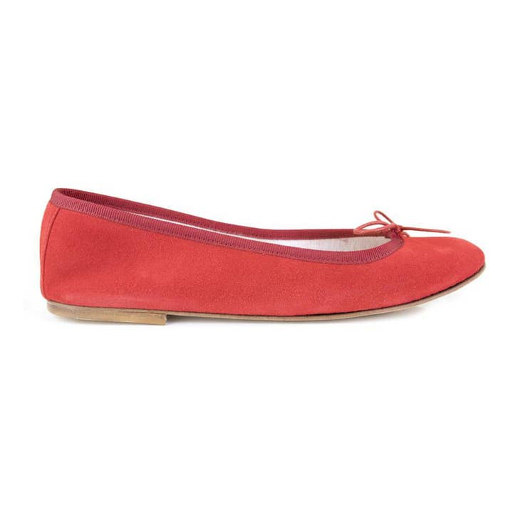 NICOLE Ballerina in Mandarin Suede for wholesale by Spelta Milano