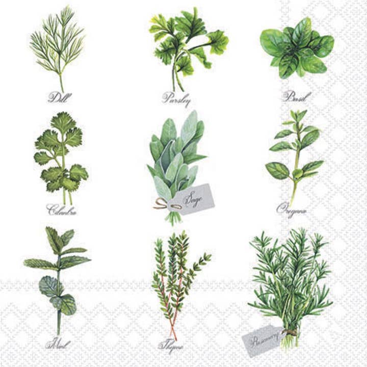 Serviette à cocktail - Herb Selection pour la vente par Elegant Gifts
