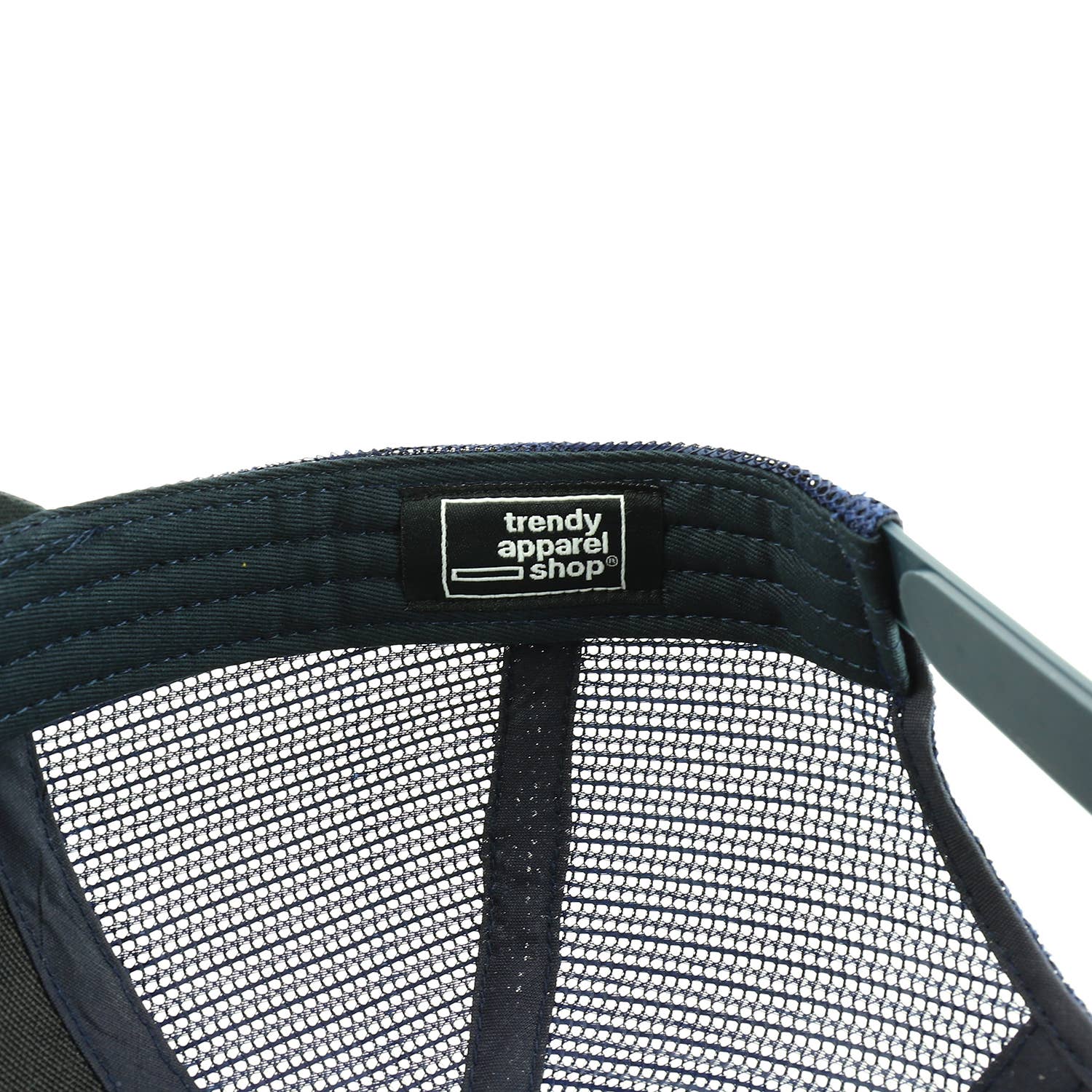 Trendy Apparel Shop – Großhandel Trucker-Cap – Unisex – Übergroße Trucker-Kappe aus strukturiertem, gebogenem Netzstoff mit Schnappverschluss, XXL7