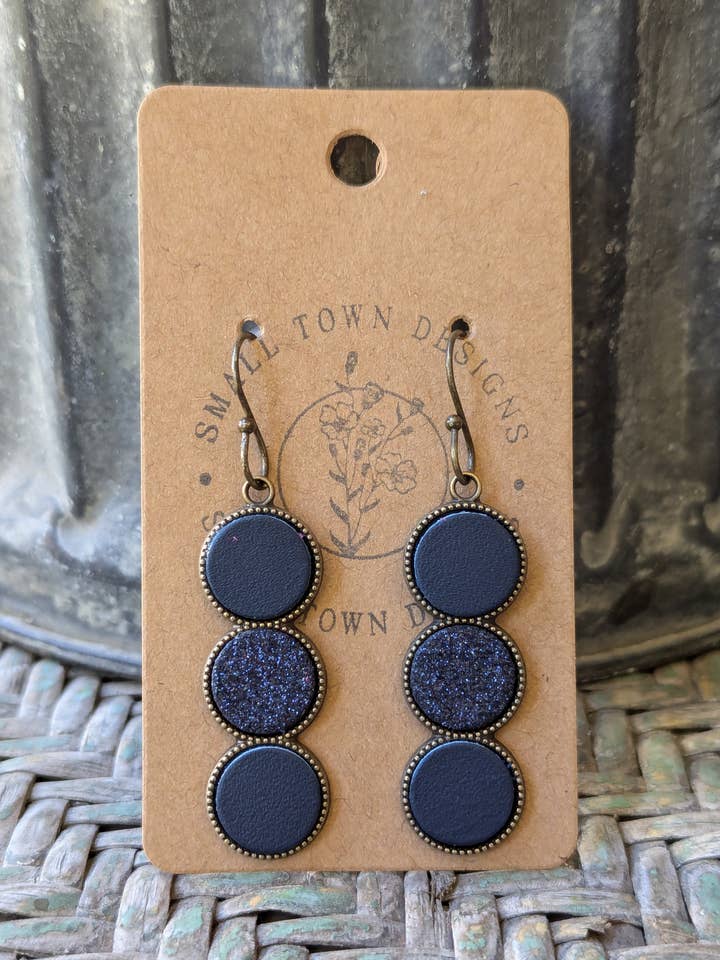 Matte & Glitter Navy Trios for wholesale by Small Town Designs