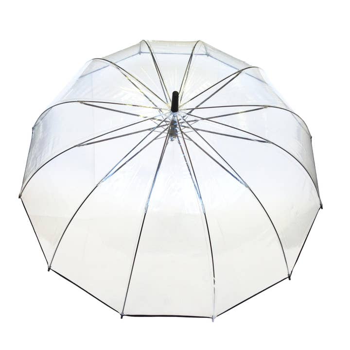 SMATI – Großhandel Regenschirm – Unisex – Großer transparenter Regenschirm mit schwarzem Rand
