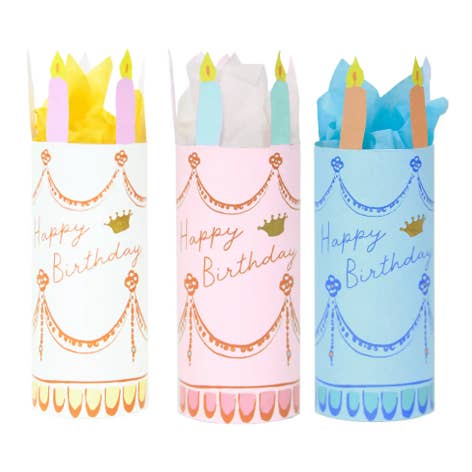 TOPS Malibu - Wholesale Party Favor - Tabletop Surprise Favor - "Happy Birthday" Cake -Asst Colors0