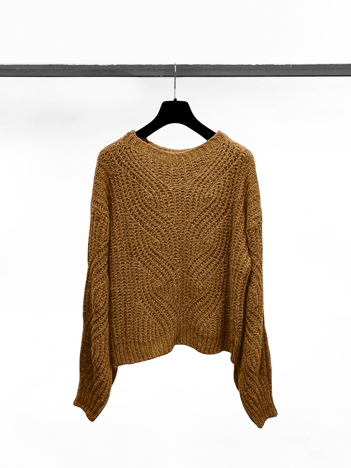 JULIA PARIS - Wholesale Pullover-trui - Dames - Getailleerde kabeltrui met ronde hals3