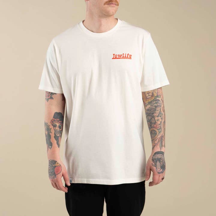 Blanc Vintage T-shirt Lowlife en vente sur Faire4