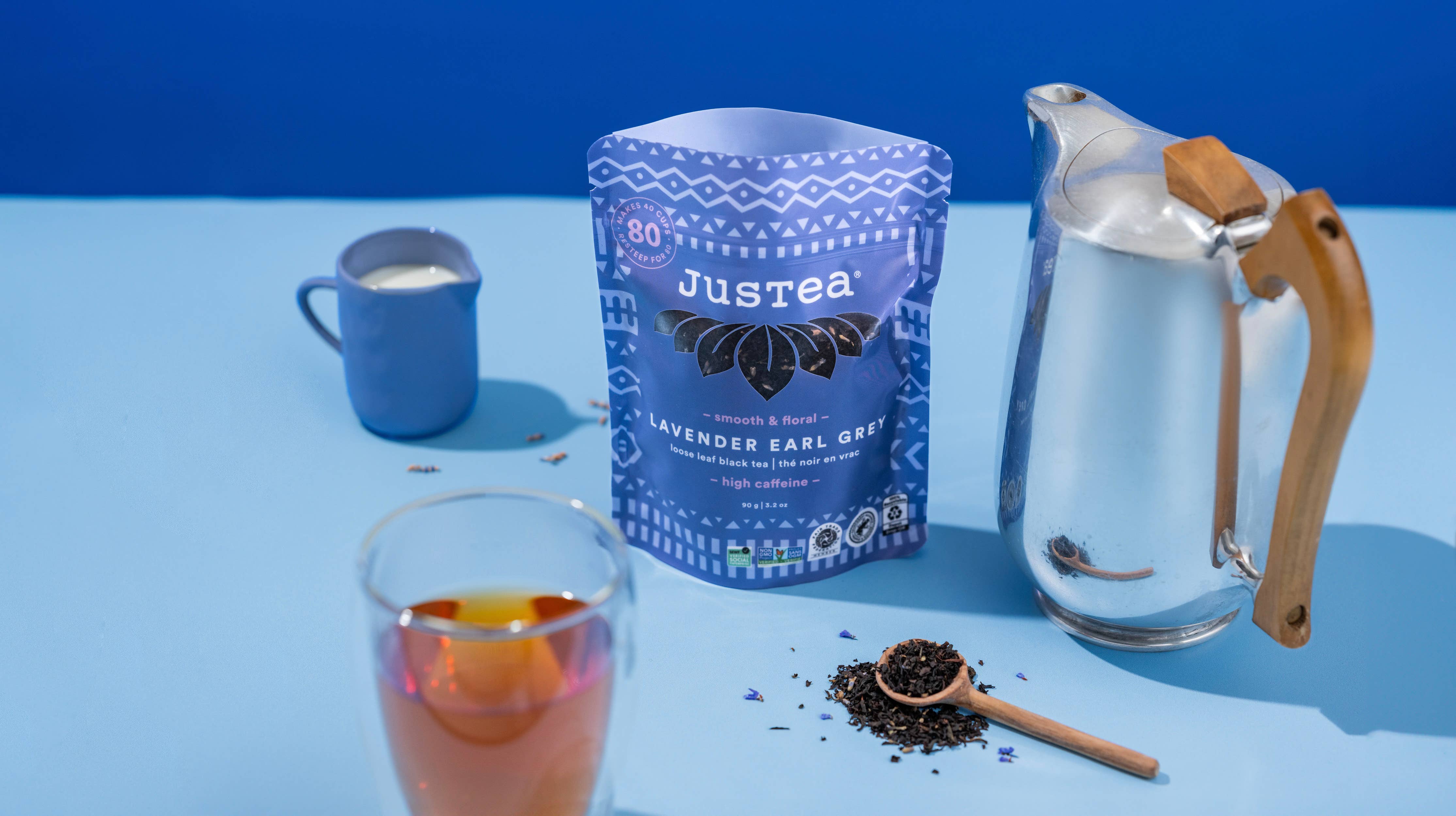 JusTea - Vente Thé en vrac - Pochette verticale Lavender Earl Grey — Thé noir issu du commerce équitable4