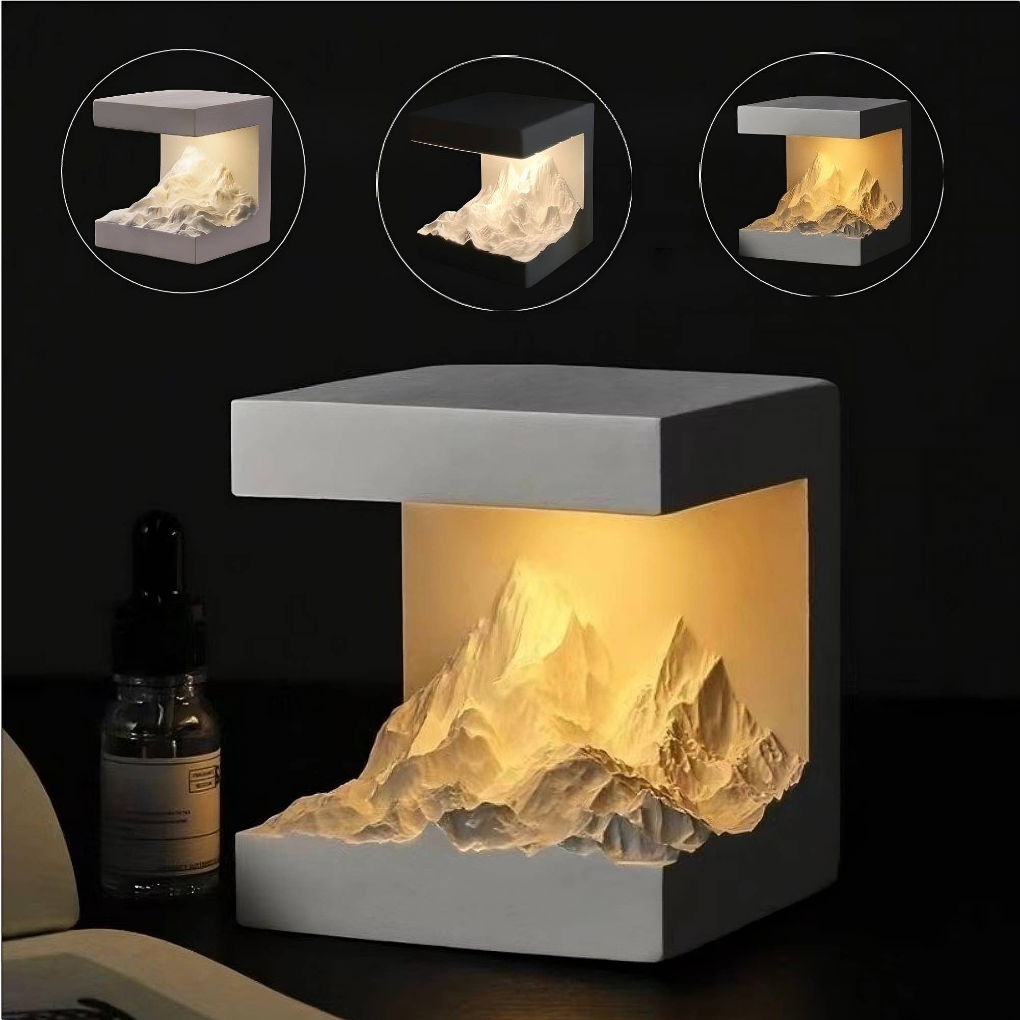 EP Design Lab - Vente Lampes d'appoint/de bureau - Lampe de Table Diffuseur Montagne de Neige avec Huile Essentielle5