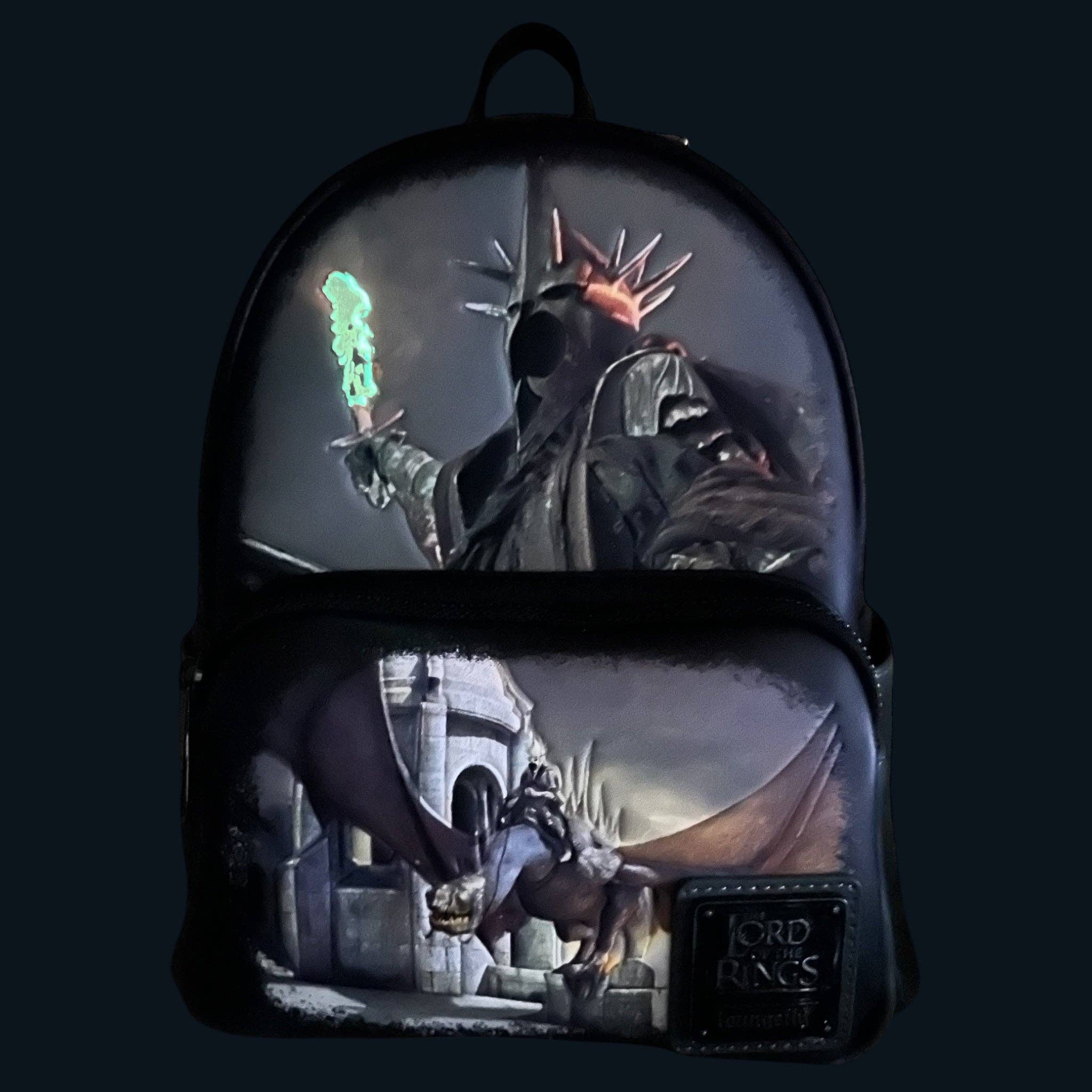 Grotto Treasures - Wholesale Backpack - Unisex - Grotto Treasures Exclusive - Loungefly The Lord of the Rings The Witch King Nazgul Glow in the Dark Mini Backpack6