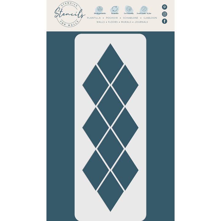 Craft Kreatively - Wholesale Stencil/Craft Die - Art Deco Border Stencil | Reuseable | Mylar | 1 size1