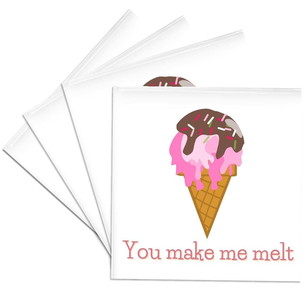 3dRose - Wholesale Coasters - 3dRose, Image of a Ice cream Melting, Coaster0