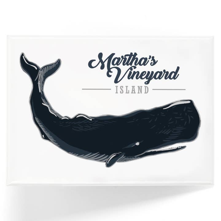 MAGNET Martha's Vineyard, Cape Cod, Sperm Whale for wholesale by Lantern Press