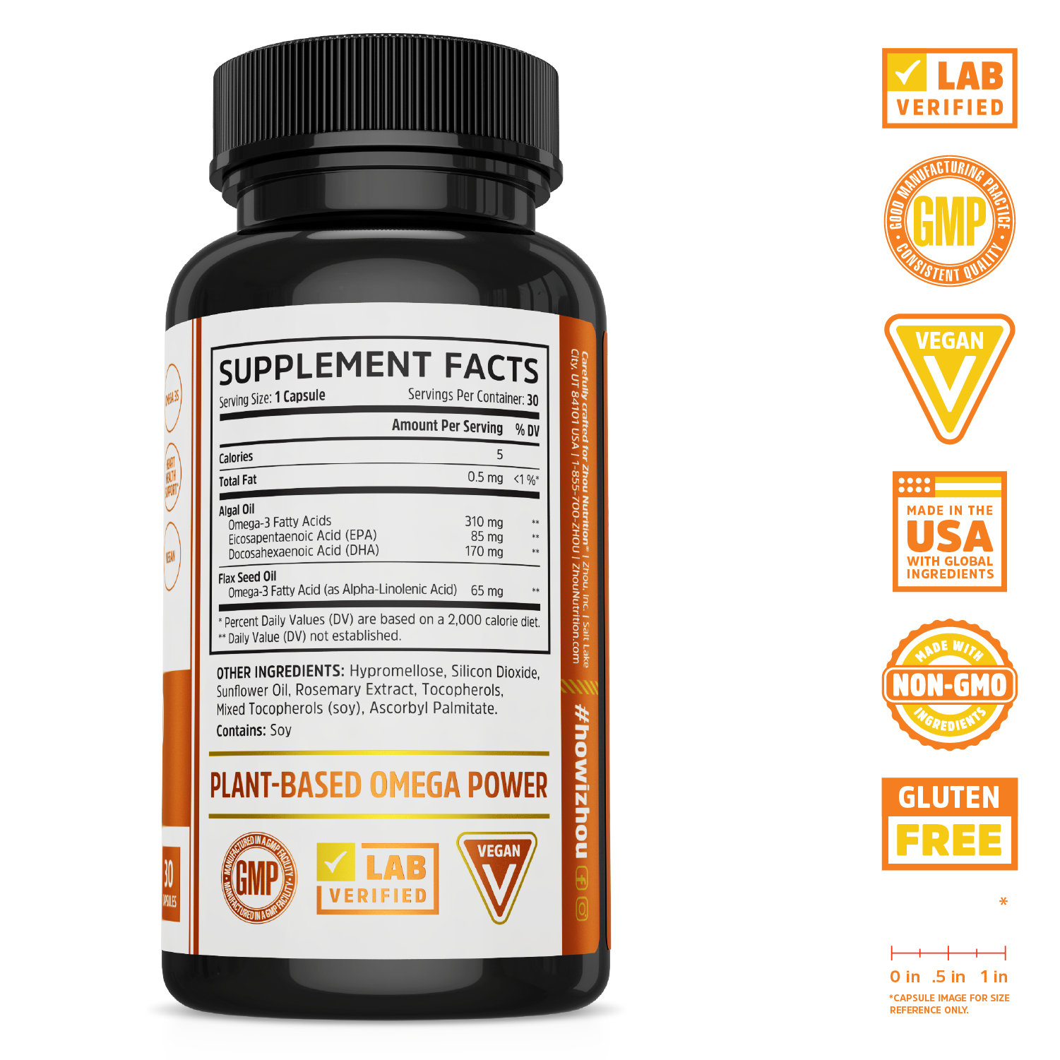 Zhou Nutrition - Wholesale Oral Supplement/Vitamin - Plant-Based Omegas1
