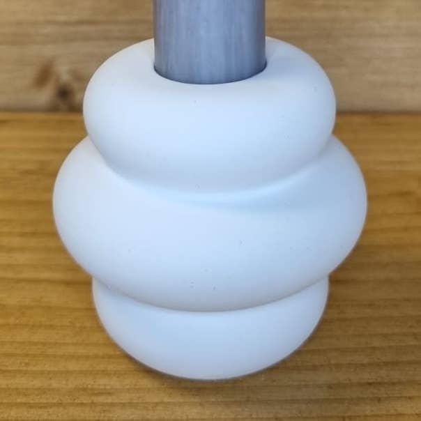 Pequeño portavelas de yeso con ondas para venta al por mayor de Deko à la Ka