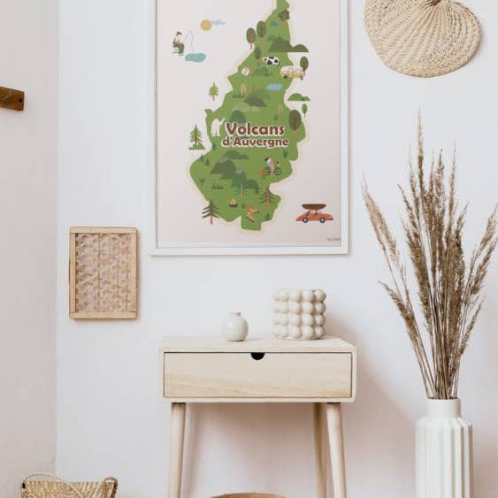 Mappa Parco Naturale dei Vulcani d'Alvernia per la vendita all'ingrosso da parte di Finke