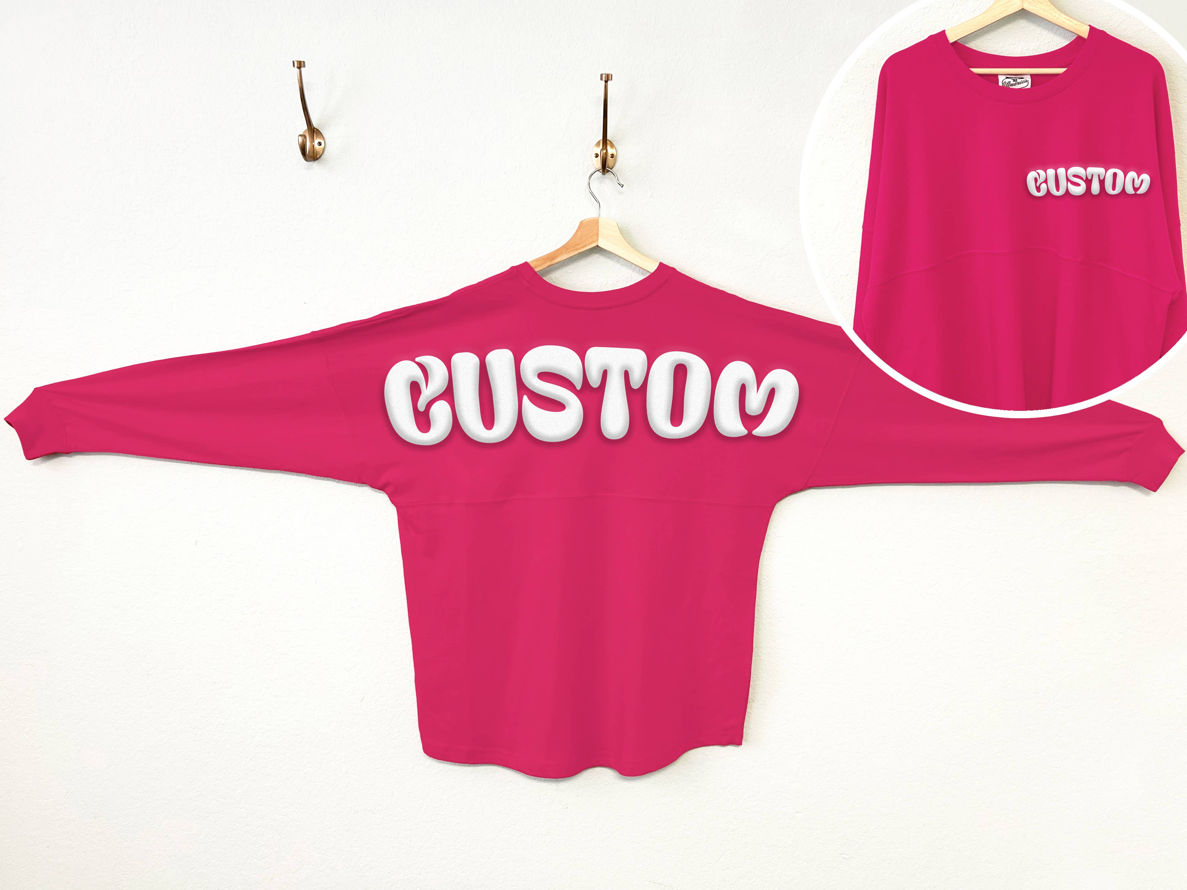 Nobullwoman Apparel - Wholesale Graphic Sweatshirt - Women's - CUSTOM PUFF PRINT Long Sleeve Jersey Tee Oversize Back Print7