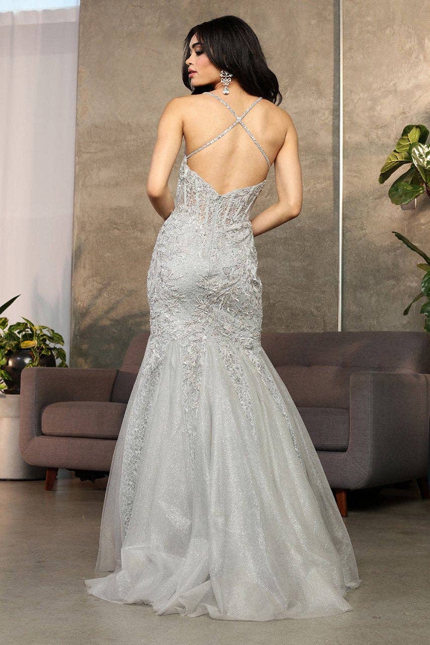 LA Merchandise - Wholesale Gown - Women's - LA8059 Corset Embroidered Prom Mermaid Evening Dress4