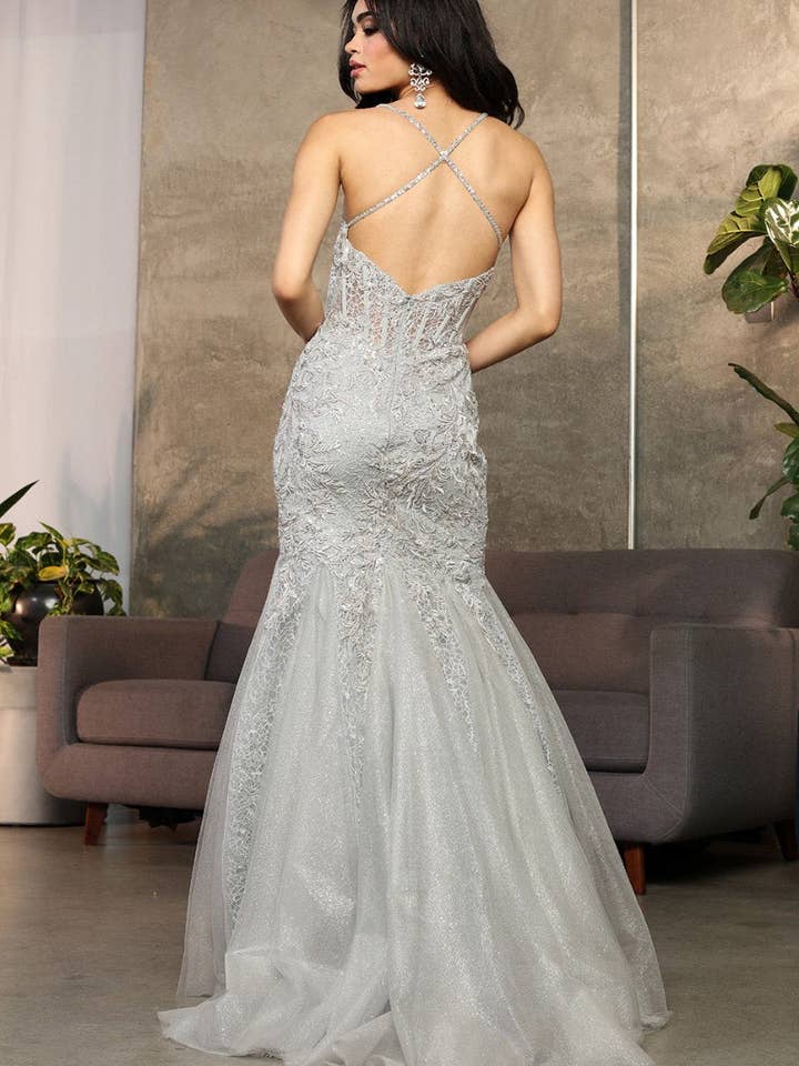 LA Merchandise - Wholesale Gown - Women's - LA8059 Corset Embroidered Prom Mermaid Evening Dress4