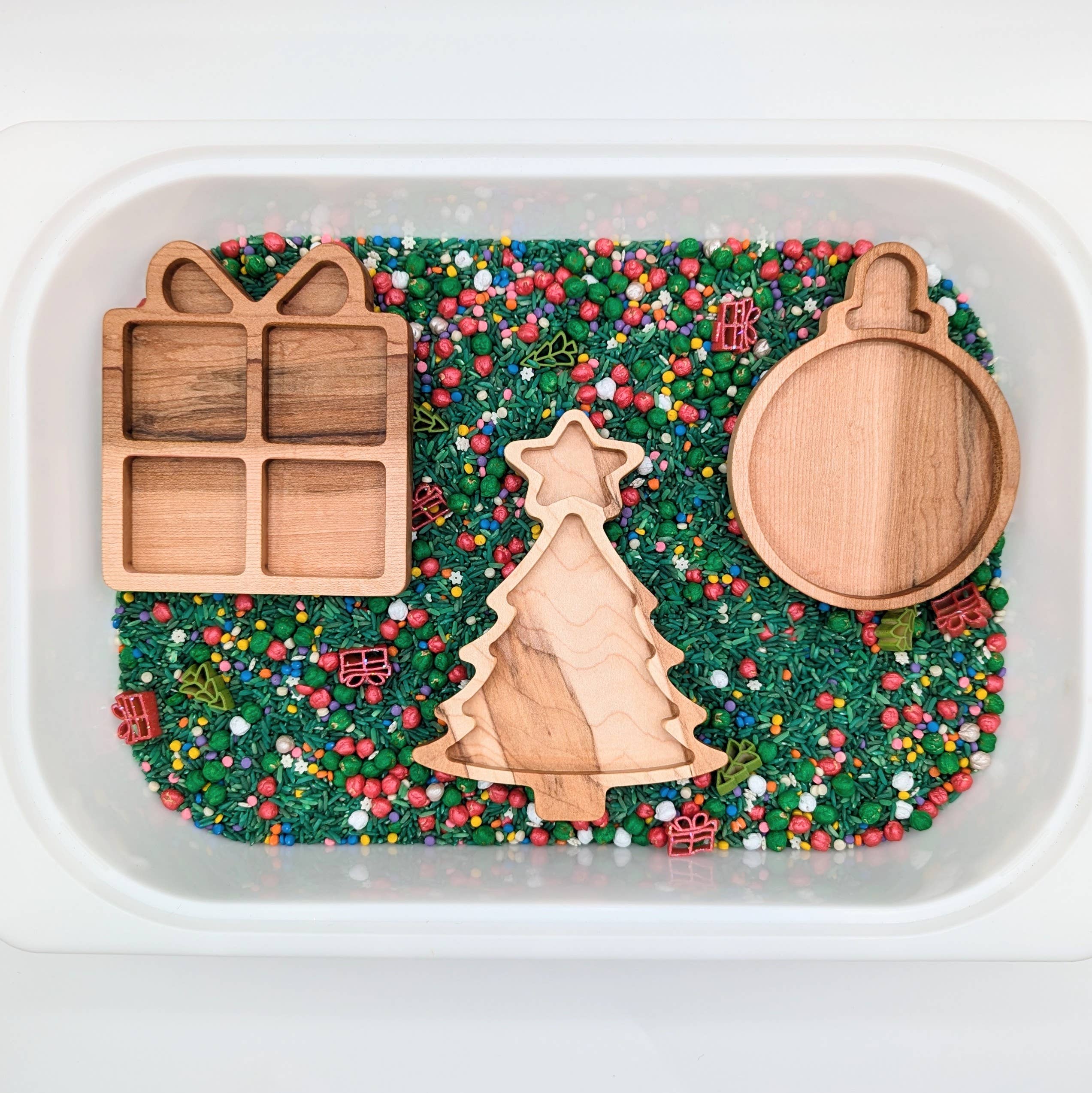 Carved Together Co - Vendita all'ingrosso Decorazione natalizia - Mini Present 1 Vassoio di Gioco Sensoriale4