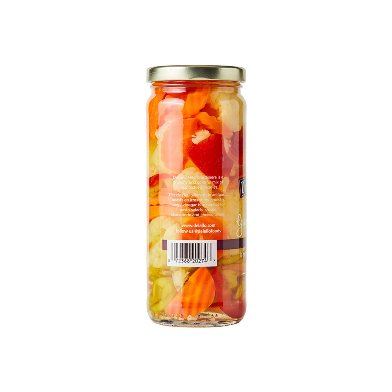 Delallo - Wholesale Pickled Vegetables - Mild Giardiniera (16 oz.)2