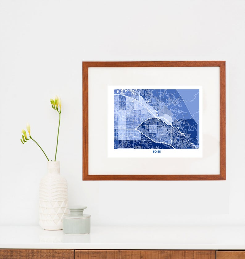 Juanita's Adventures - Wholesale Art Print - Juanitas Boise Map Print2