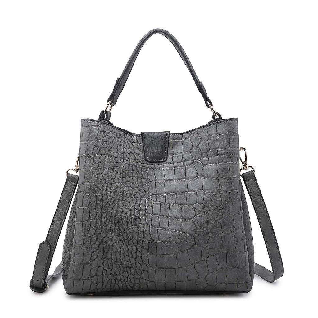 MiMi Wholesale - Wholesale Satchel - Women's - Vegan Leather Satchel With 3-Compartments27