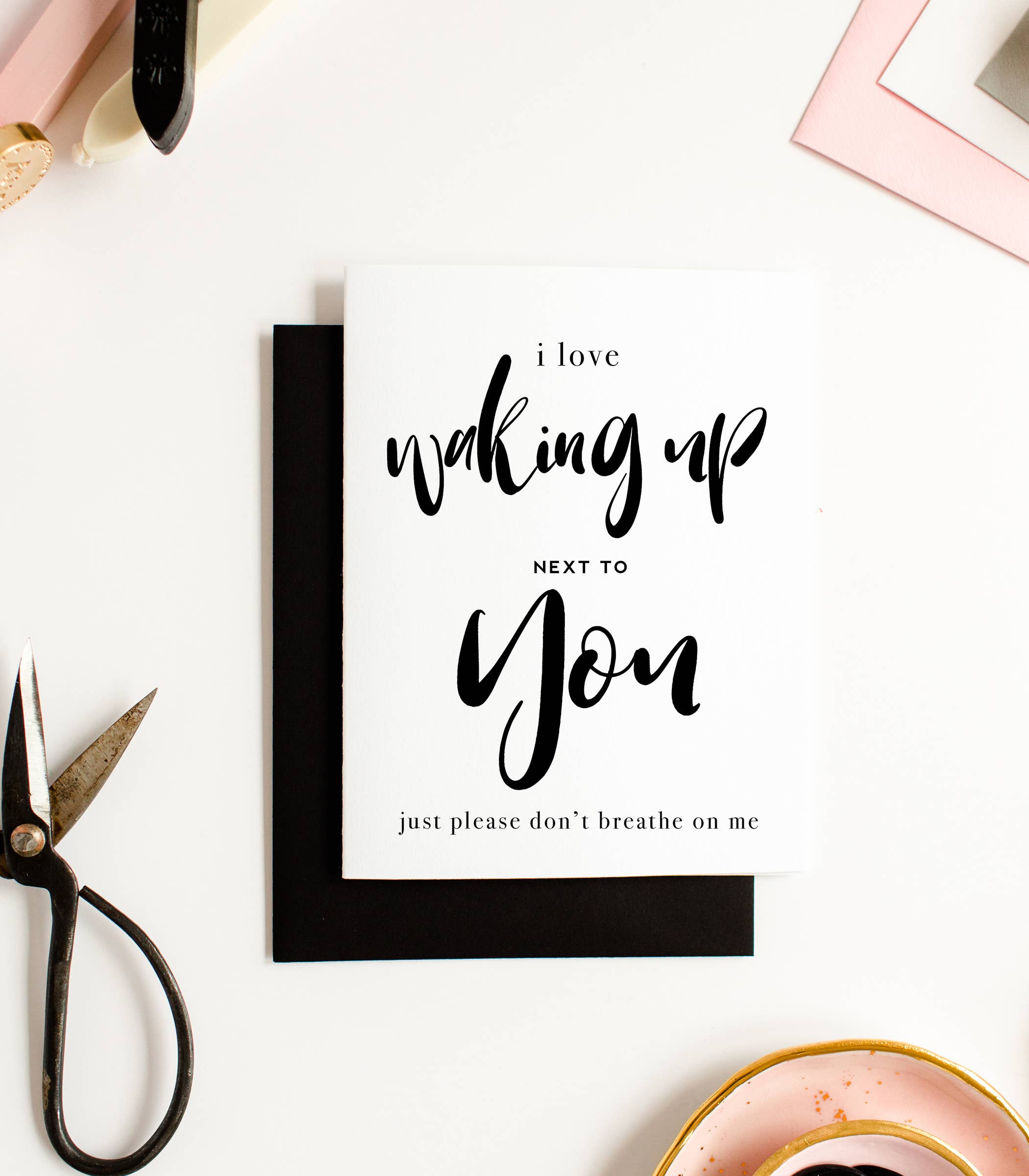 Kitty Meow Boutique - Wholesale Love Card - "Don't Breathe on Me" - Funny, Love Greeting Card1