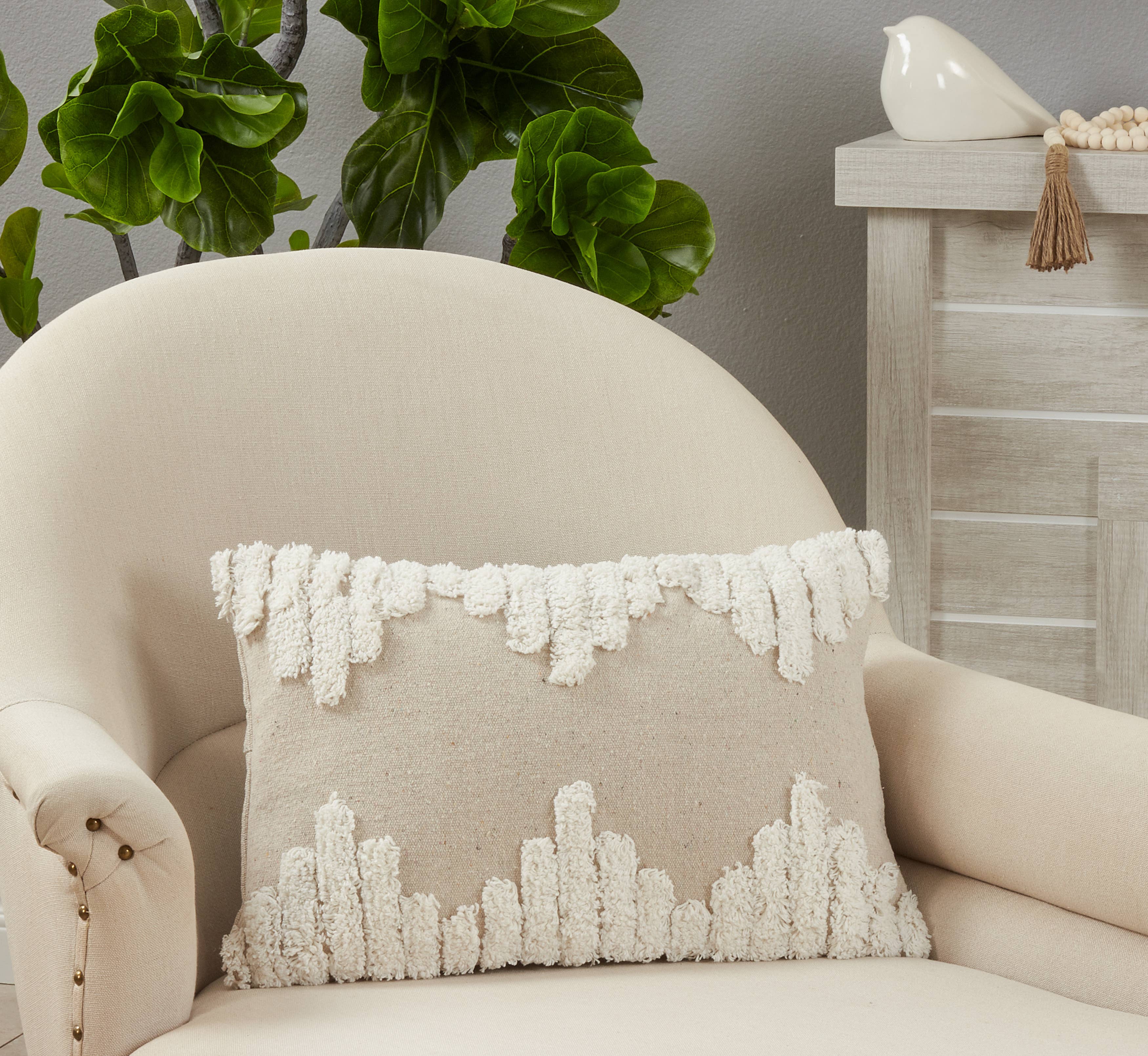 Saro Lifestyle - Wholesale Throw/Decorative Pillow - Throw Pillow With Tufted Design5