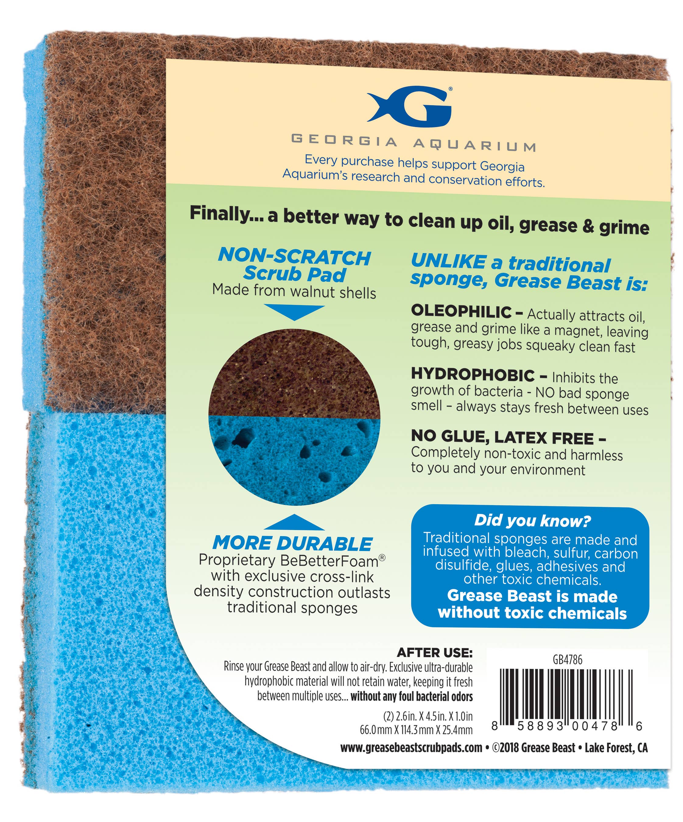 Pura Naturals – wholesale Cleaning sponge – Grease Beast Kitchen Scrub Pad2