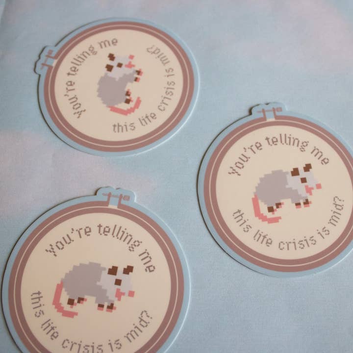 Doctor Scribble - Wholesale Sticker - Mid Life Crisis Possum Vinyl Sticker5