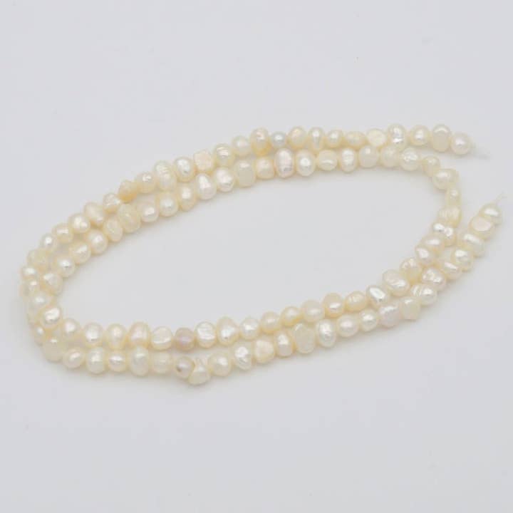 3.4-5.8mm AAA Tiny Seed Natural White Potato Freshwater Pearl Beads Genuine Tiny Freshwater Pearl Beads | WA-815 Clearance Pricing for wholesale by Aim Eternal