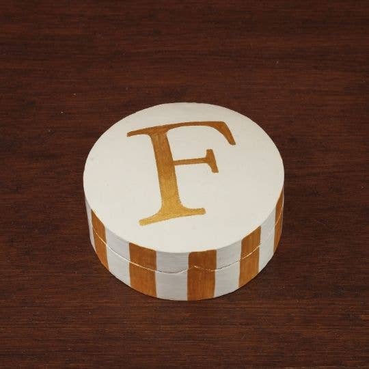 Caixa riscada ouro - F por atacado de Love Explorers