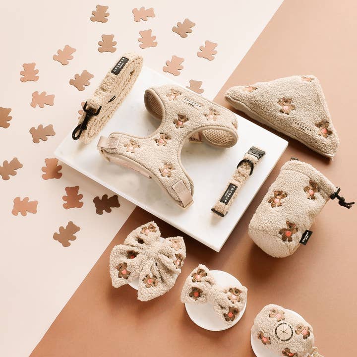 Cocopup London - Wholesale Pet Harness - Dog - Theo Embroidered Teddy Adjustable Neck Harness3