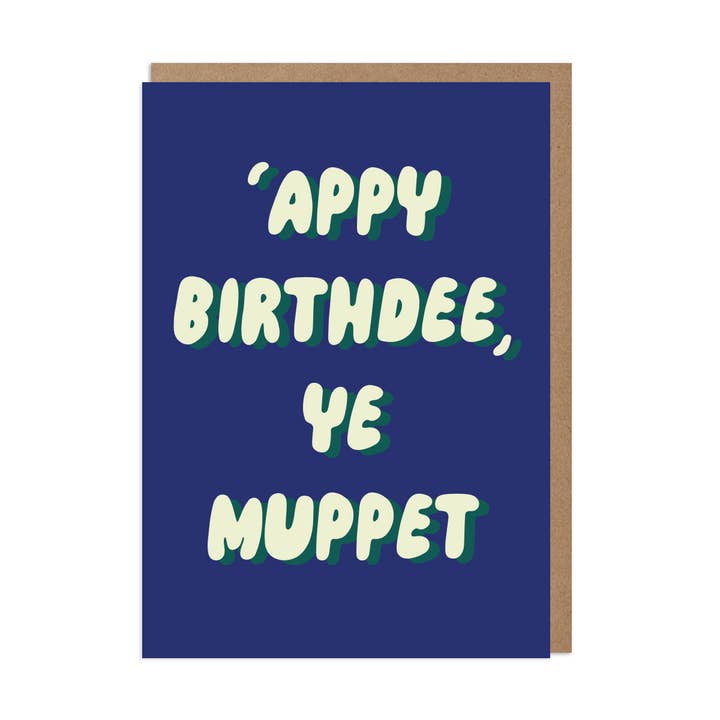 Carte d'anniversaire drôle – Espèce de Muppet pour la vente par Betiobca