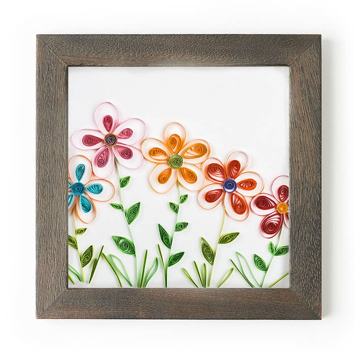 Matr Boomie Fair Trade - Wholesale Picture frame - Bimala 6x6 Dark Brown Wood Quilling Card Frame - Fair Trade0