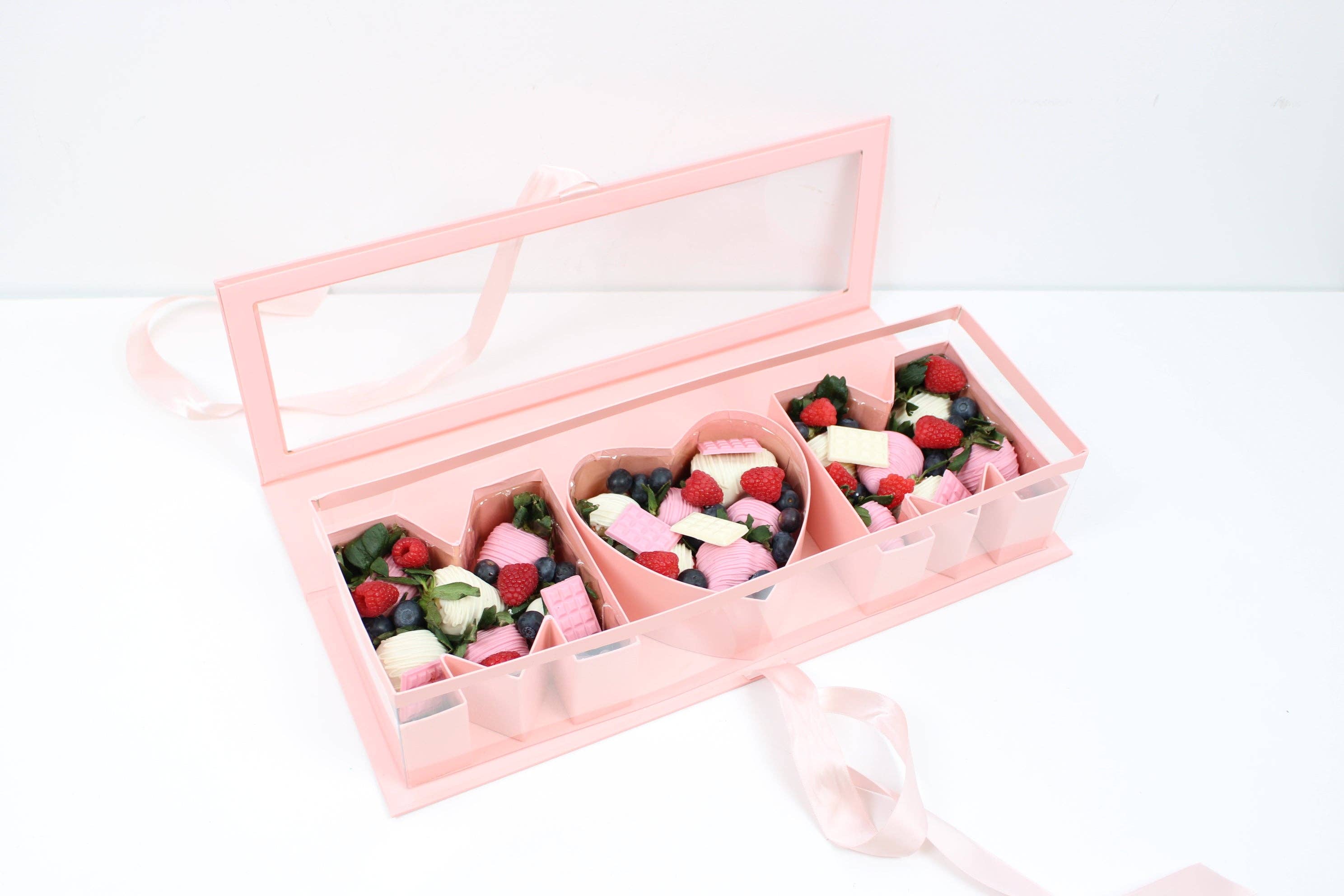 Elegant Design Supply – wholesale Presentbox – MOM fyllbar blomlåda med klar PVC-topp, plastfoder och satinband7