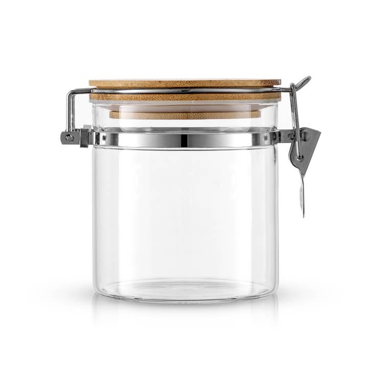 JoyJolt - Wholesale Jar - Borosilicate Glass Jars With Bamboo Lids (19 fl oz)