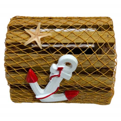 International Gifts Ltd. - Wholesale Decorative Tabletop Object - Blue Harbour Lobster Trap With Ropes Anchor Starfish An-2150
