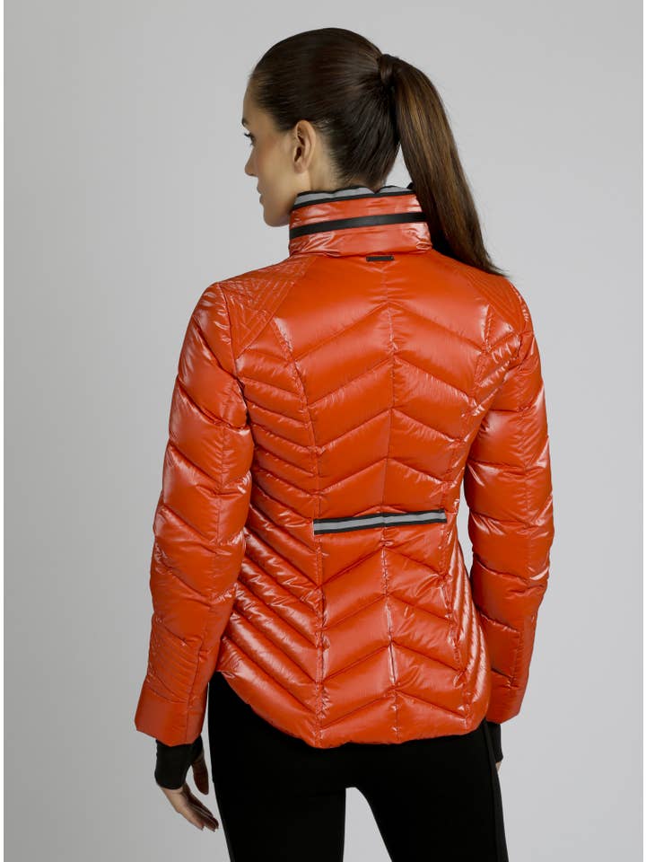 Blanc Noir - Vente Doudoune – femme - Doudoune Super Hero avec bordure réfléchissante - LL3