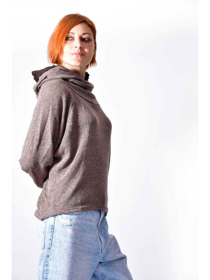 Humanity Centred Designs - Vente Sweat-shirt – femme - Sweatshirt d'hiver doux en tricot SoftKnit Cozy _J 1618