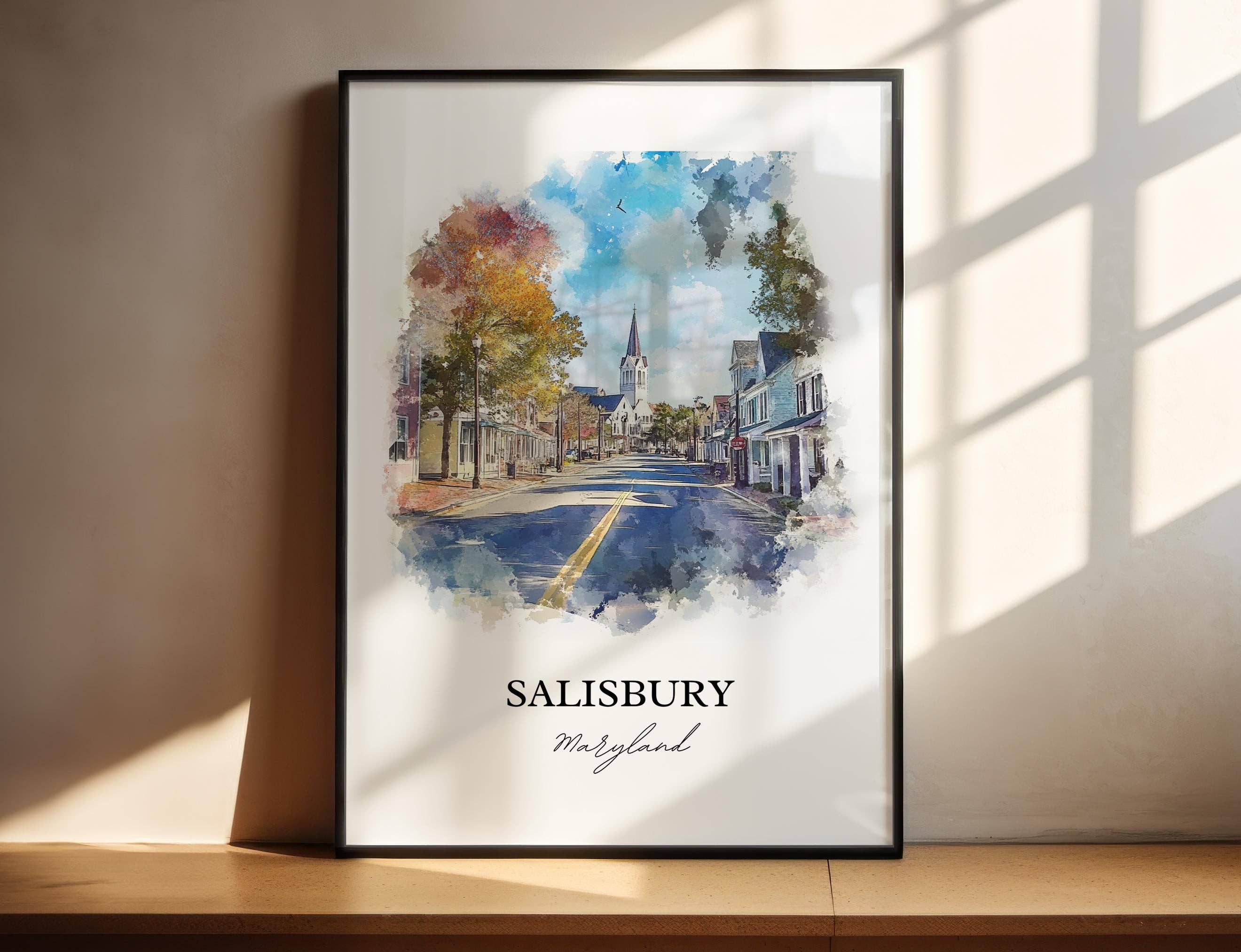 Premium Travel Art - Wholesale Art Print - Salisbury MD Wall Art - Maryland Print