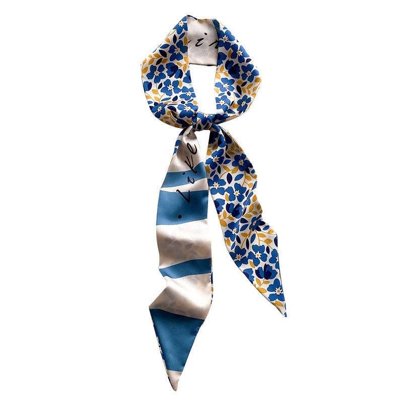 ShieldChic - Wholesale Scarf - Women's - Elegant Floral Long Silk Hair Scarf6