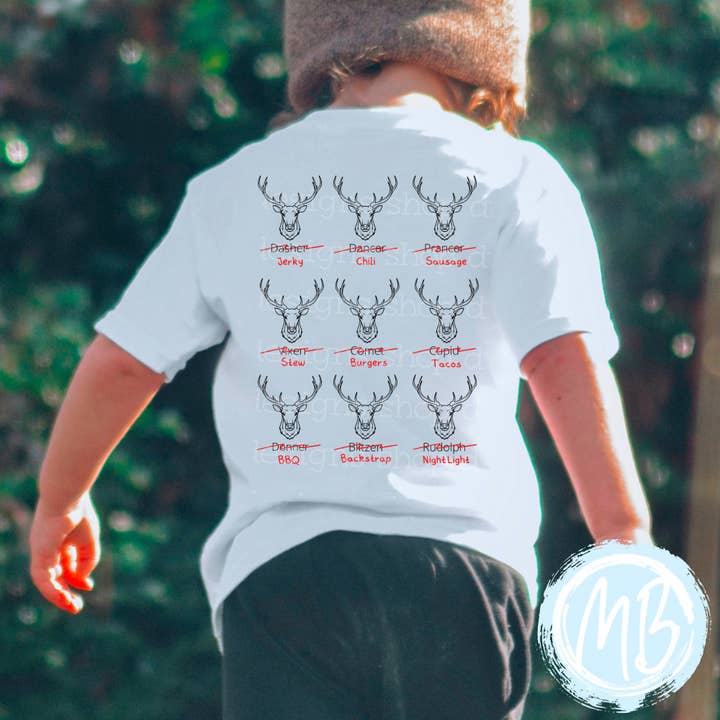 MelonBerry - Wholesale Screen-printed t-shirt – Kids - Deer Meat Tee | Christmas | Baby | Boy | Santa |