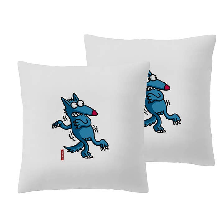 Housses d'oreiller 65 x 65 (2) cm Kukuxumusu Lobo pour la vente par Atelie