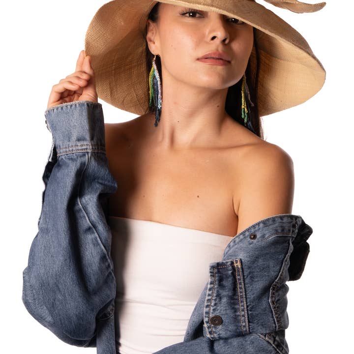Shebobo - Wholesale Straw Hat - Women's - 5" & 7" Wide Brim Big Bow Solid Color Straw Sun Hats
