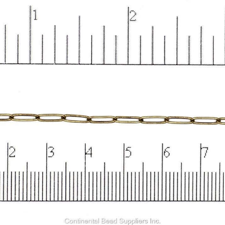 Continental Beads – wholesale Craft supplies – Paperclip Chain - 7.9mmx2.3mm - Available Multiple Colors - Per Foot CH-1604