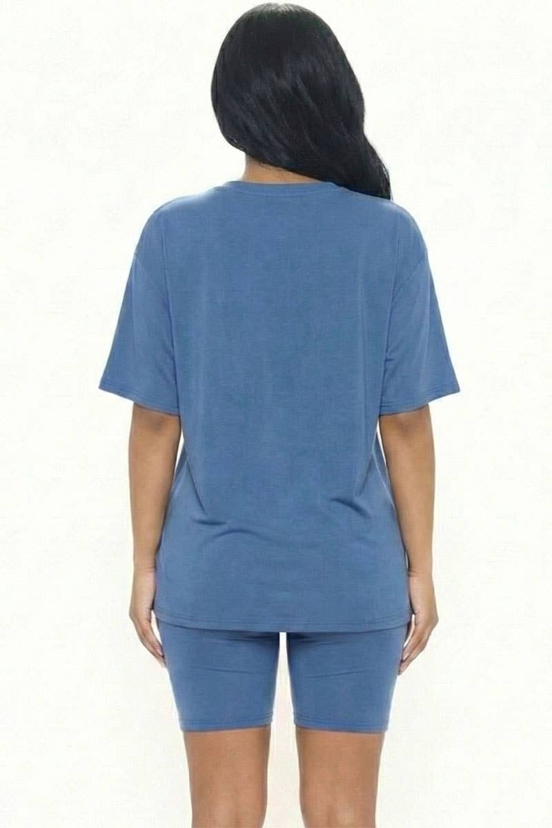 CAPELLA APPAREL - Wholesale Activewear Set - Women's - Loose Fit Top & Bike Shorts Set6