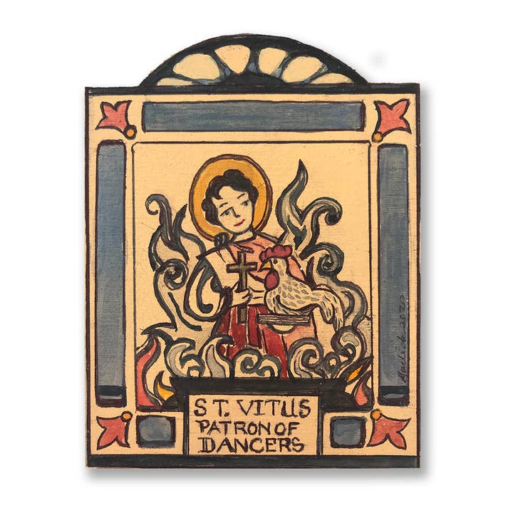 Lynn Garlick Retablos - Wholesale Painting/Drawing - St. Vitus - Patron Saint of Dancers