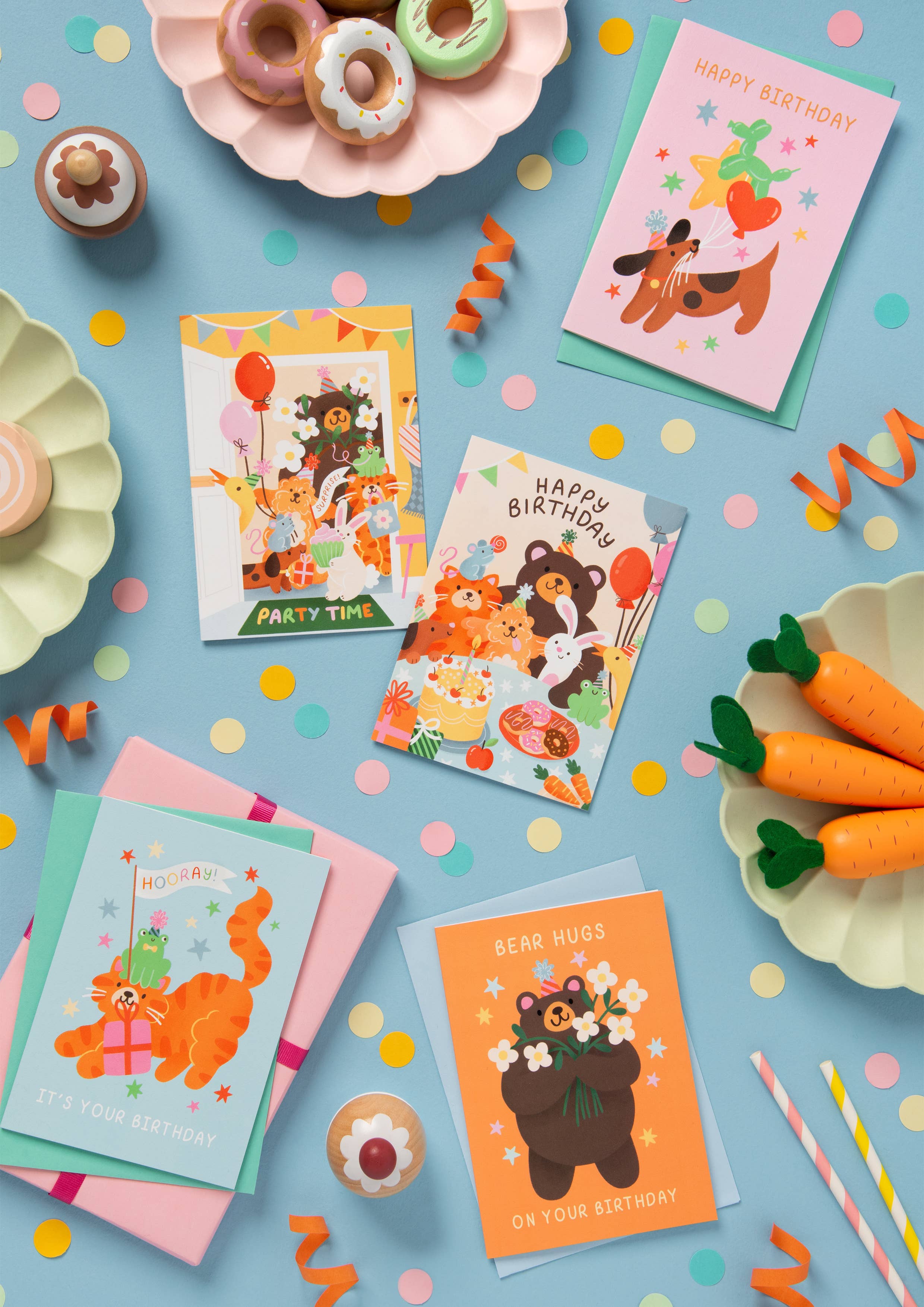 Hopscotch Paper Co. - Wholesale Birthday Card - Sausage Dog & Balloons! Dachshund Birthday Card4