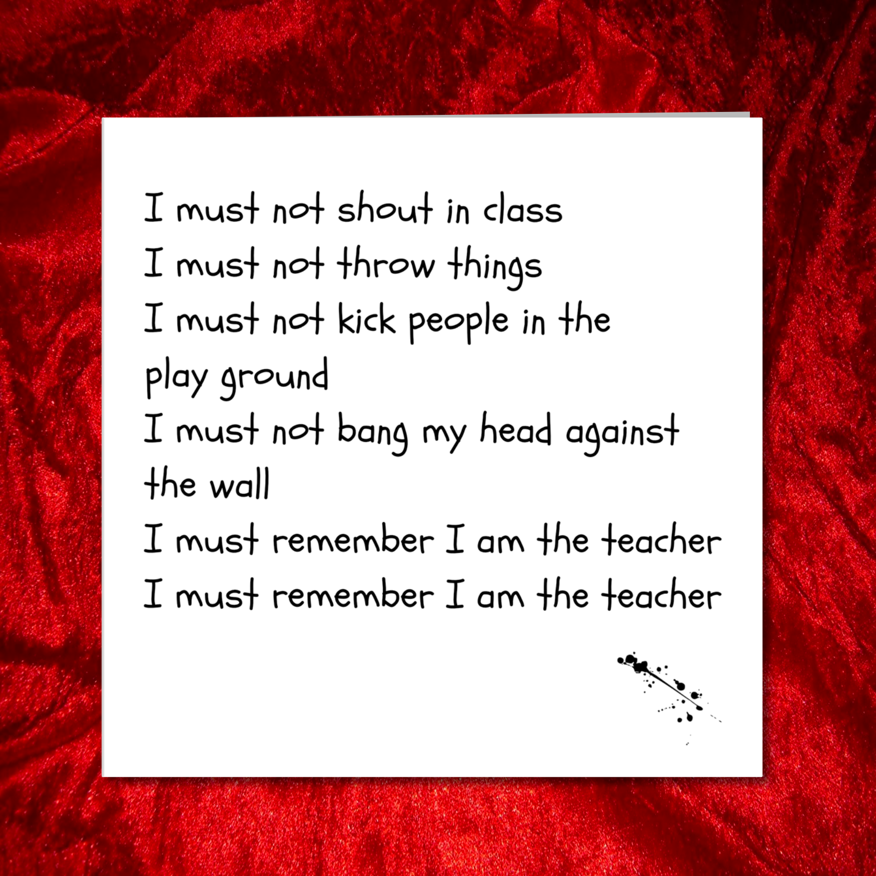 Swizzoo Cards - Wholesale Leraar/Terug-naar-school-kaart - Grappige lerarenkaart - Leuk, humoristisch en grappig - favoriete beste bedankje - schoolklas voor detentiediscipline - blanco van binnen2