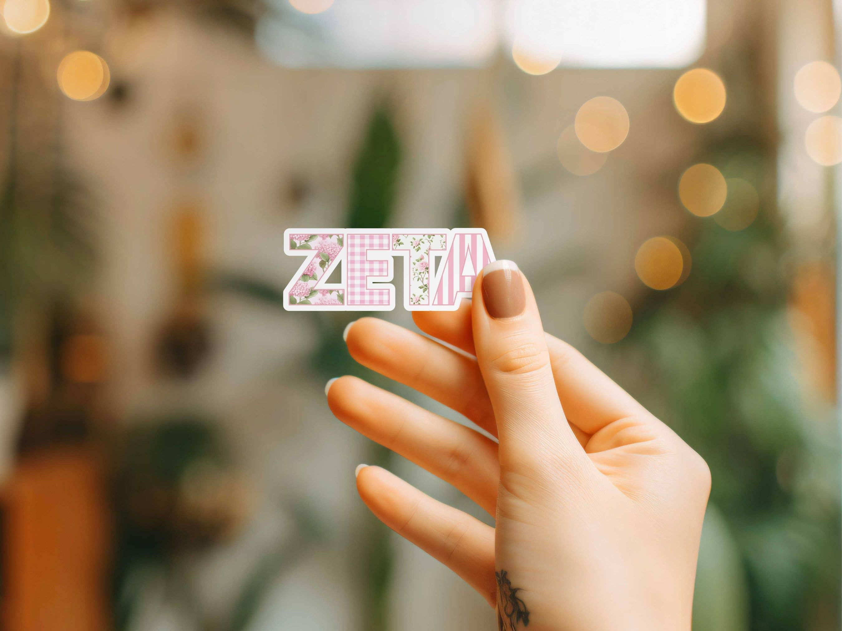 Aspen and Lark - Vente Autocollant - Autocollant Zeta Tau Alpha - Surnom Patchwork Rose2